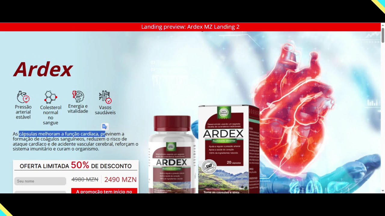 Ardex Pre&ccedil;o Mozambique: C&aacute;psulas para hipertens&atilde;o! Avalia&ccedil;&otilde;es