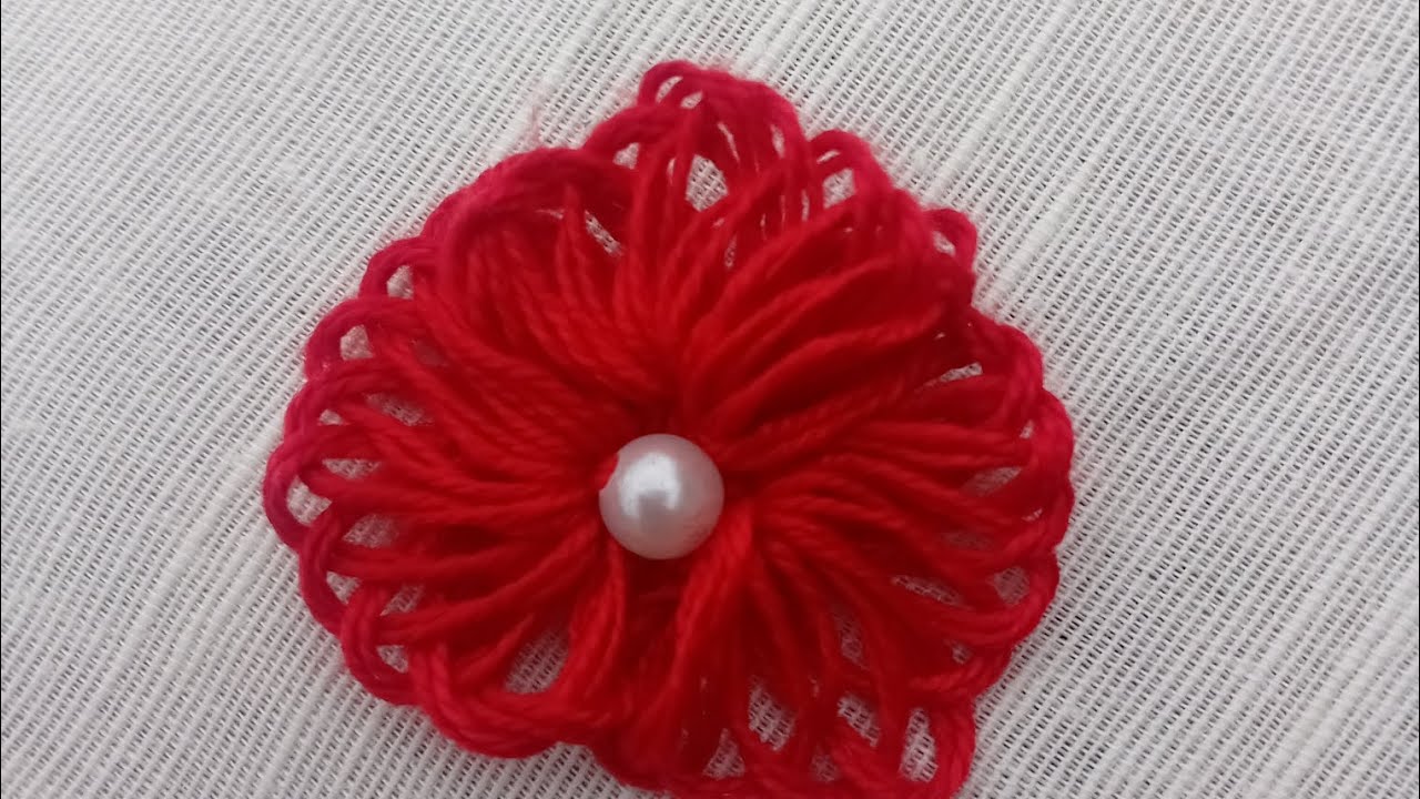 🔥 Easy Flower Embroidery Design for Shirt & Frock 🌸 | Beginner Friendly 🧵✨