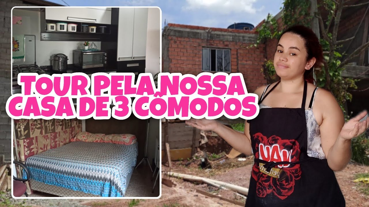 Tour pela minha casa / 3 cômodos casa simples e humilde