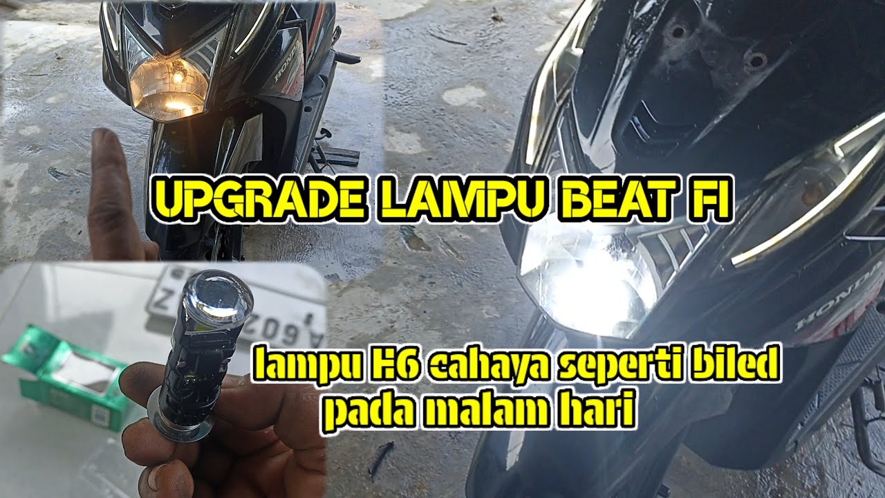 Pasang lampu led RTD RAYTON MO1R-B di motor beat Fi