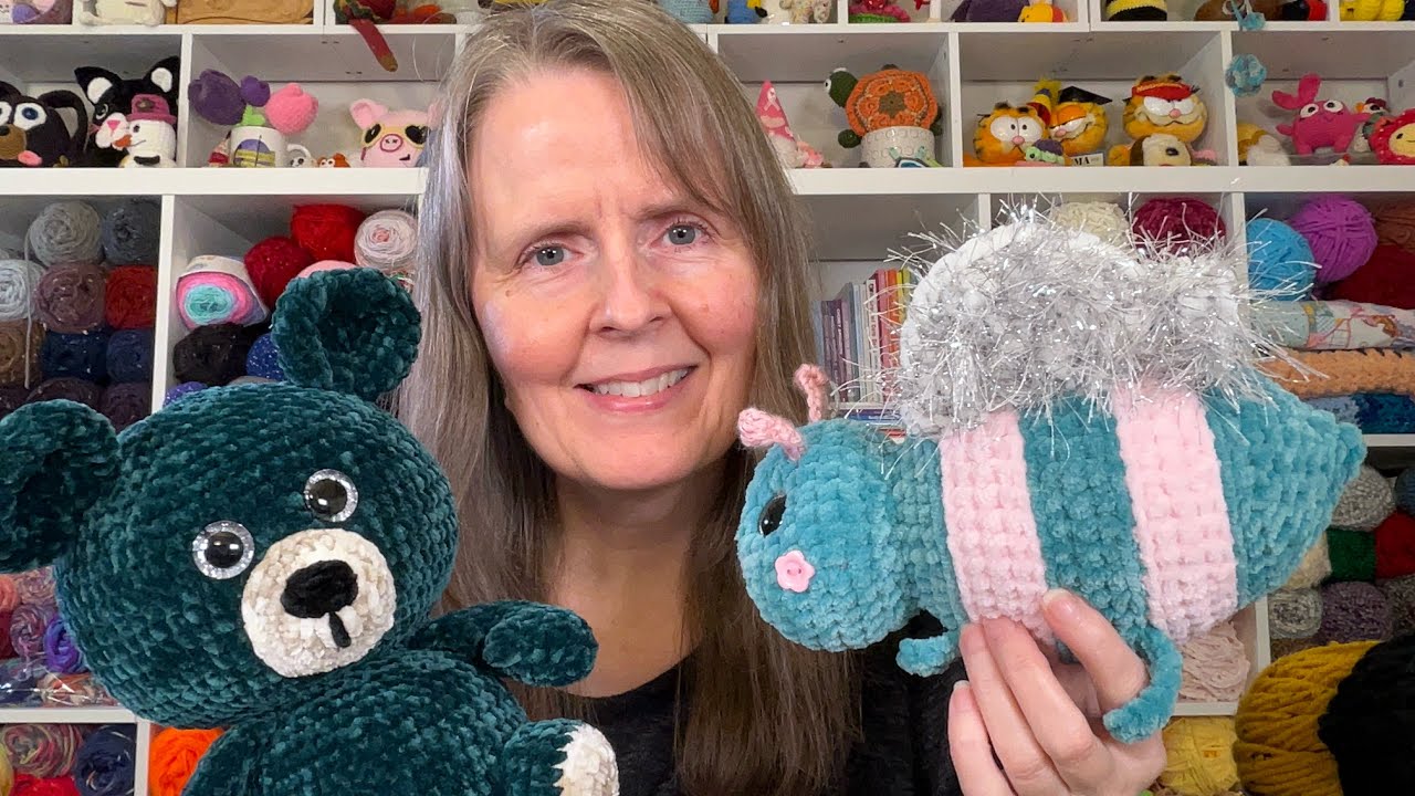 I crocheted the CUTEST bee and an ADORABLE bear!  😍