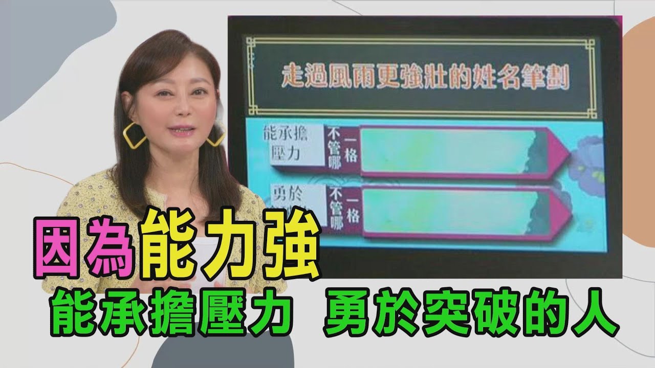 姓名大解析 走過風雨更強壯的人
