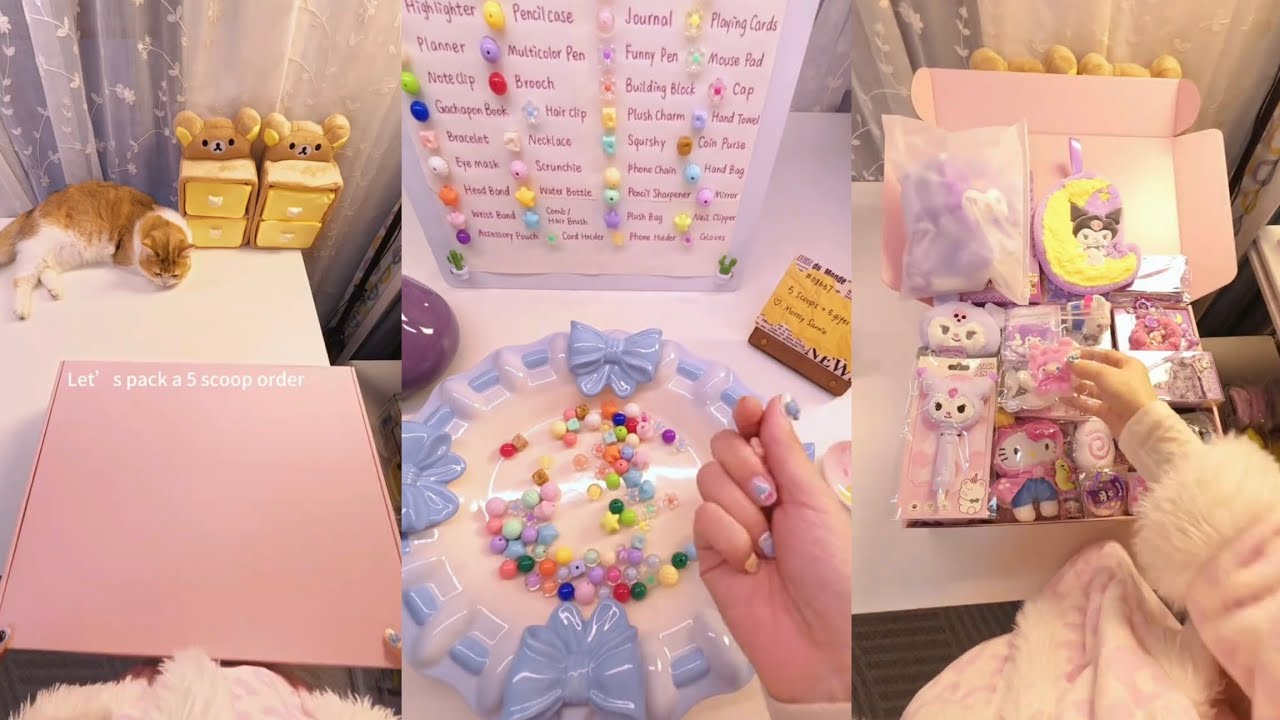 Packing Cute Stationery Orders ✨ Aesthetic ASMR Sounds🛍💖🌸