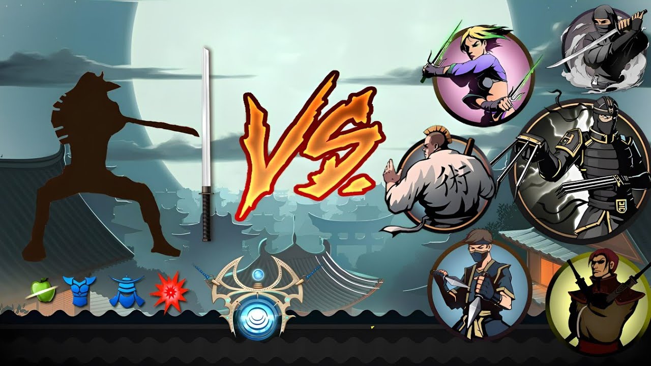 Shadow Fight 2 // Ninja Sword VS Lynx and his bodyguards [[Android Gameplay]]
