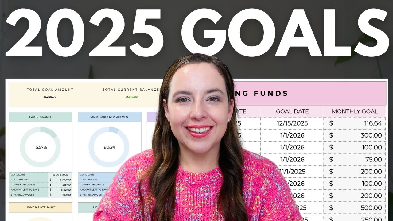 Setting Up My 2025 Sinking Funds & Savings Goals