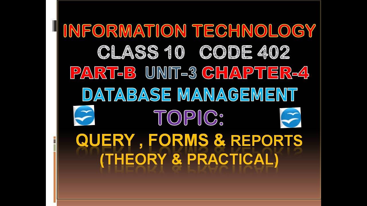 Query, Forms and Reports in Open Office base(Theory and Practical)