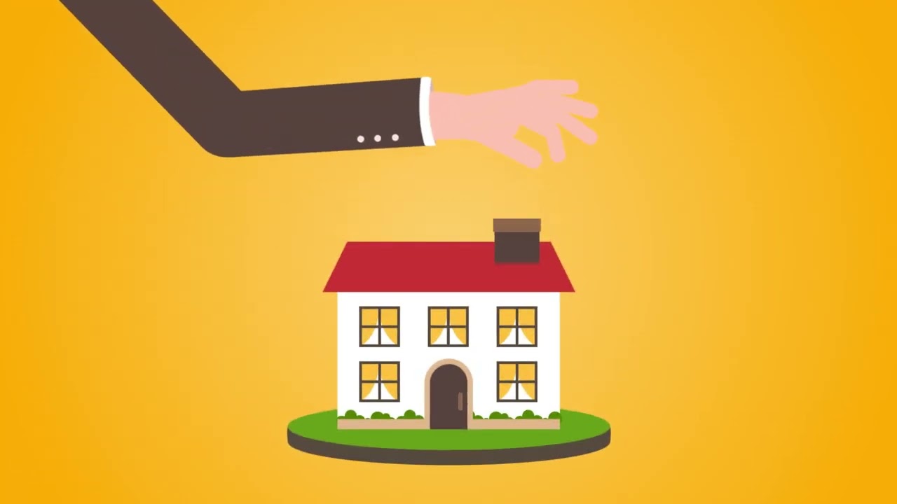 House Illustration with Money   Free Stock Video Footage
