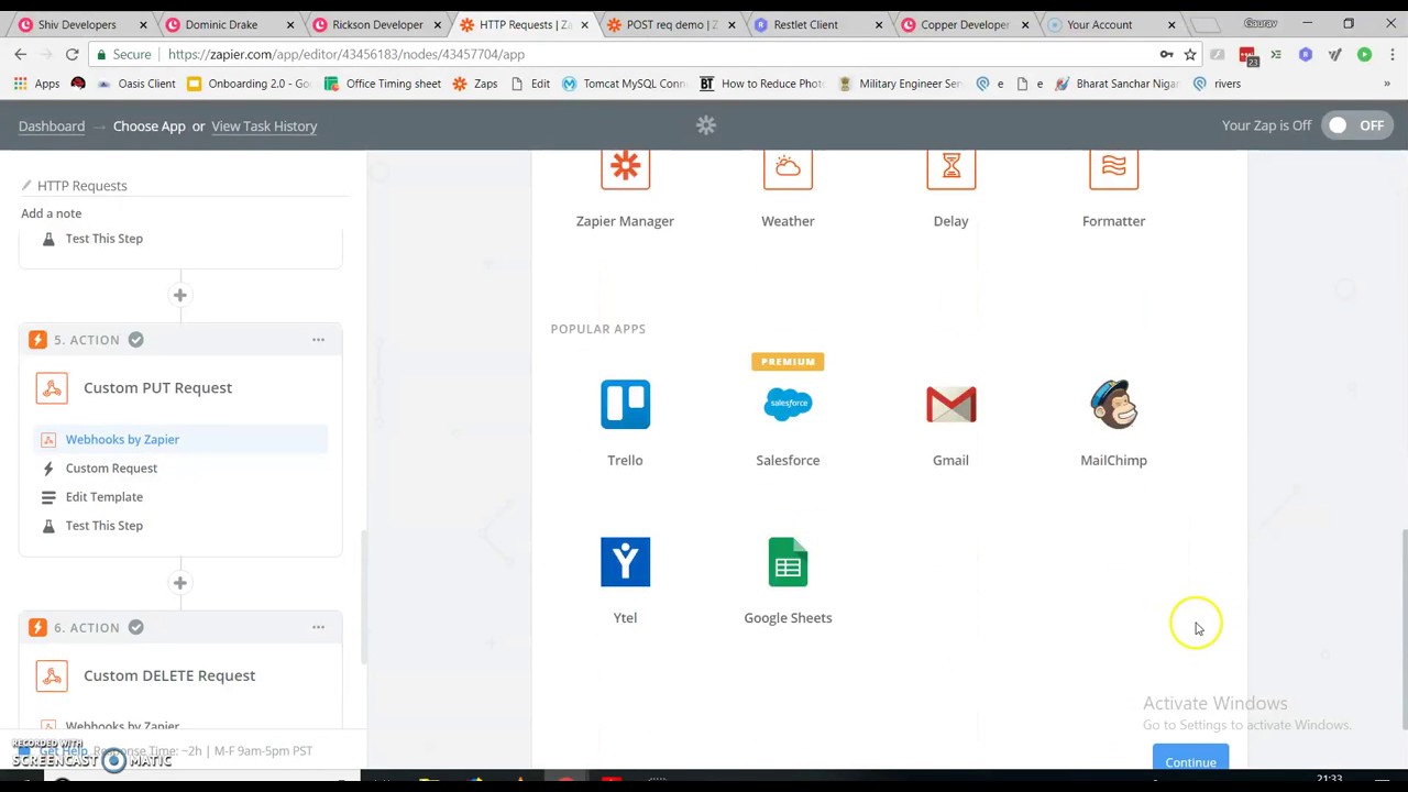 HTTP Requests in Zapier