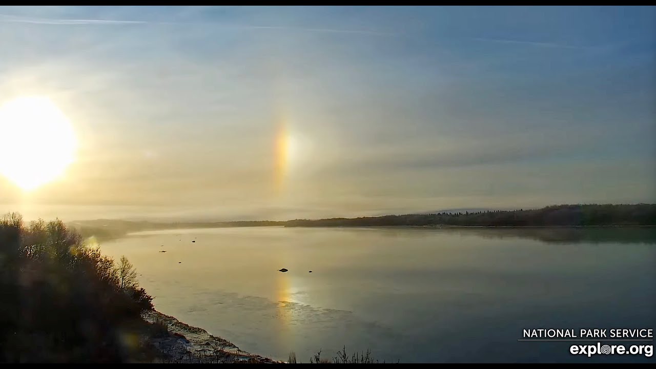 27 Oct 2025: Sunrise, Sundogs, Sunset on Naknek River (explore.org)