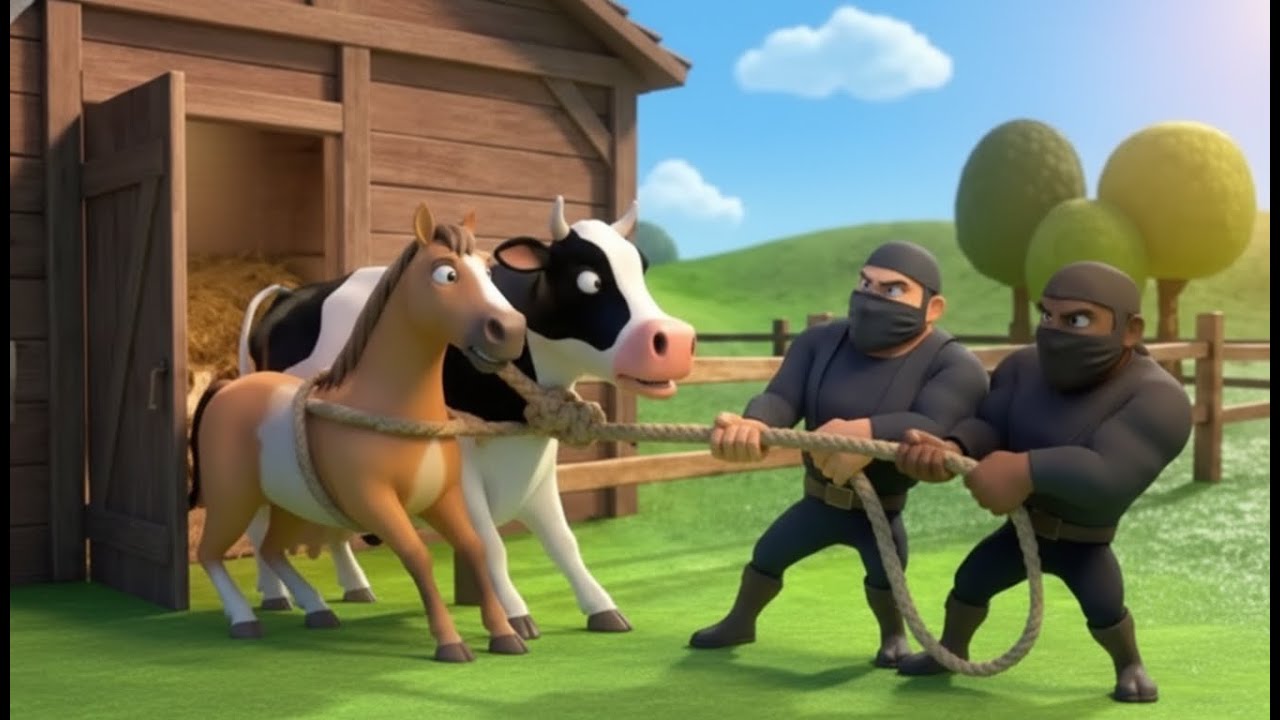 Thief Steals All Animals from Old MacDonald’s Farm 😱| Kids Story