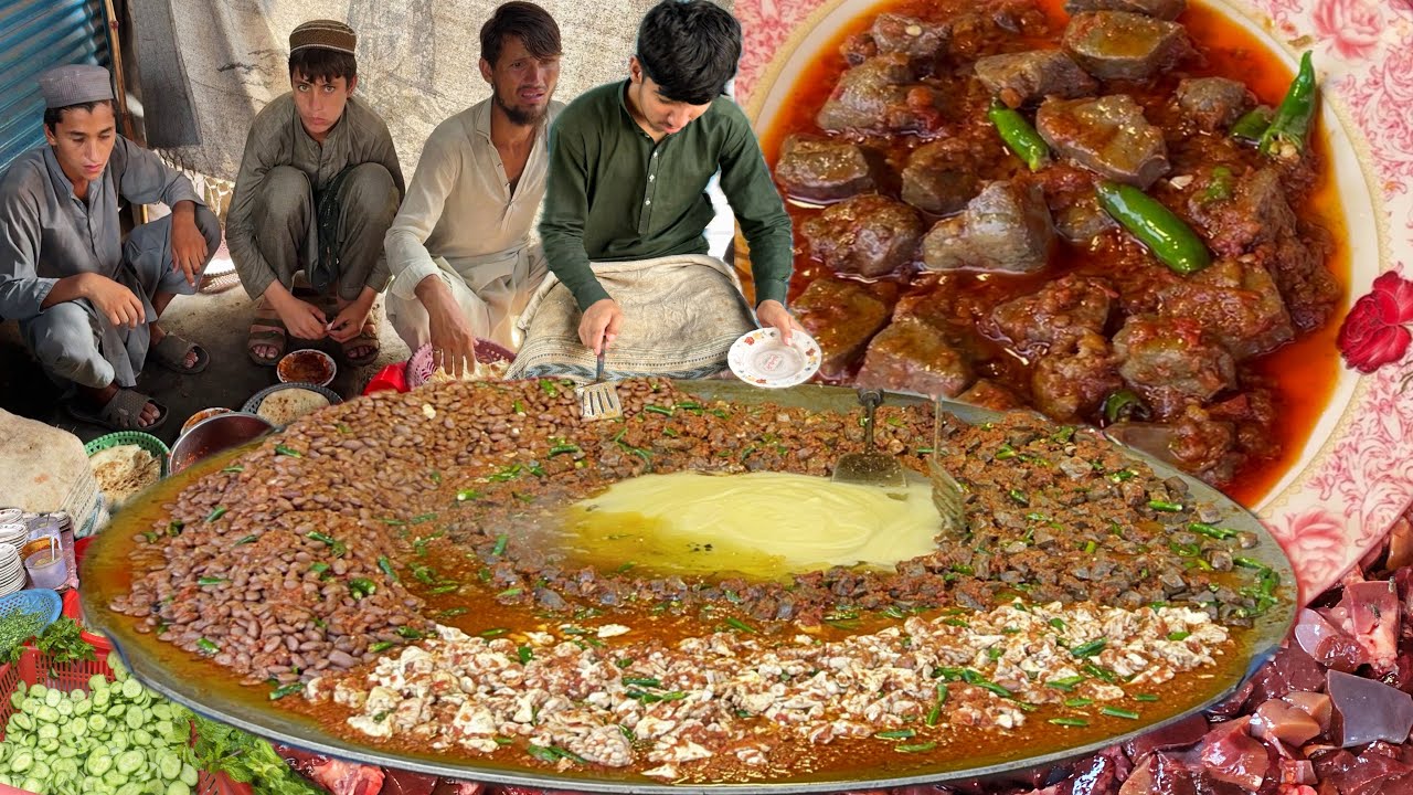 Young Boy Making Spices Tawa Mutton Fried Liver | Amazing Peshawari Masala Tawa Fry Kaleji Recipe
