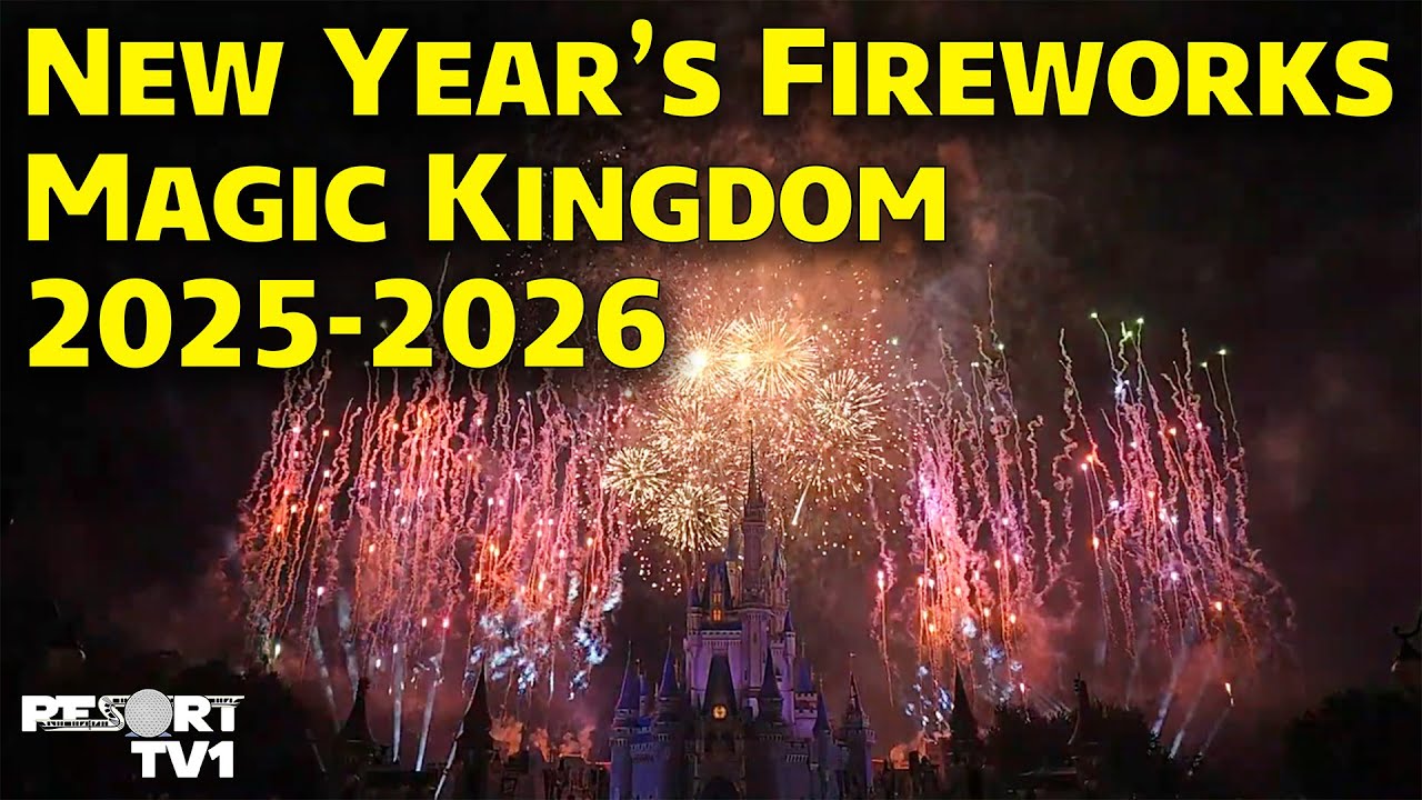New Year's Eve Fireworks 2025 - 2026 at Magic Kingdom - Walt Disney World