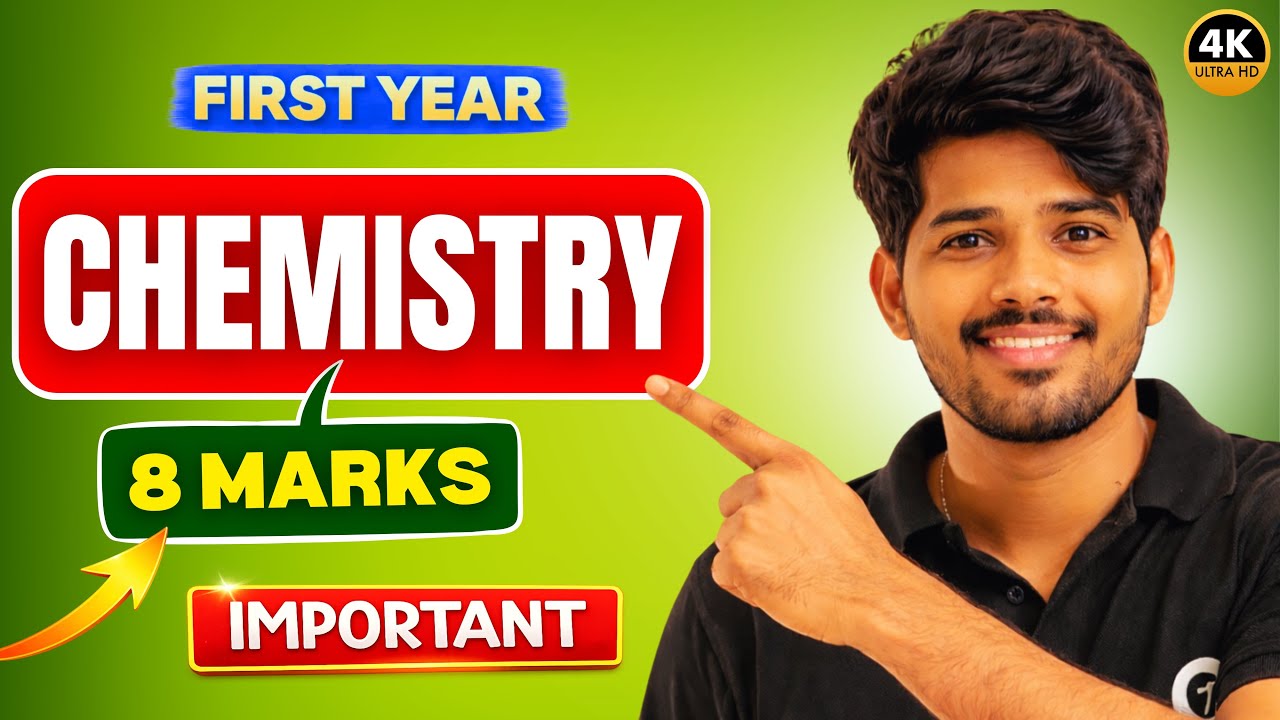 1st Year Chemistry important Questions 2026 | 8 Marks | chaitu7 