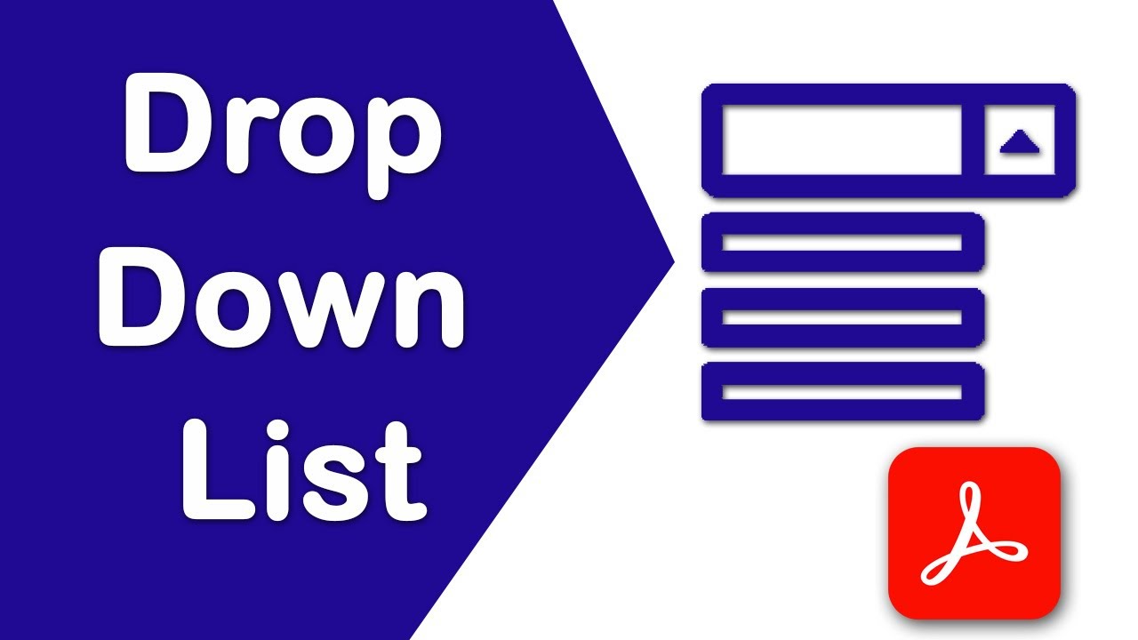How to add a drop down list to a fillable PDF form using Adobe Acrobat Pro DC