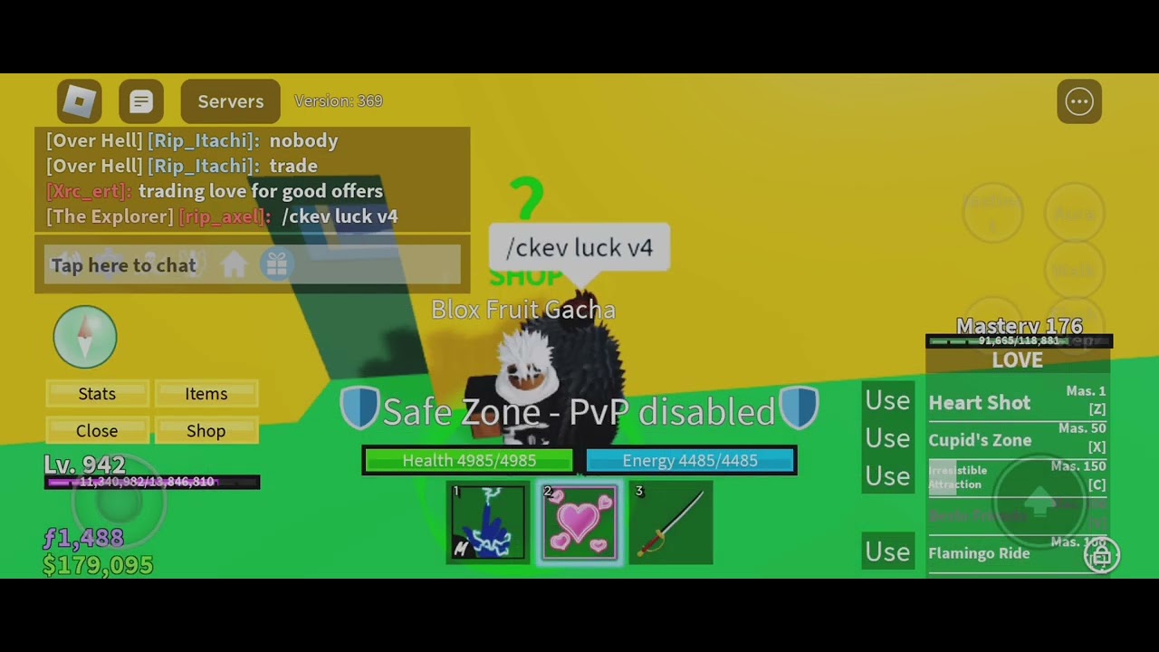 Day 1 spining fruit from ziolet (blox fruit)