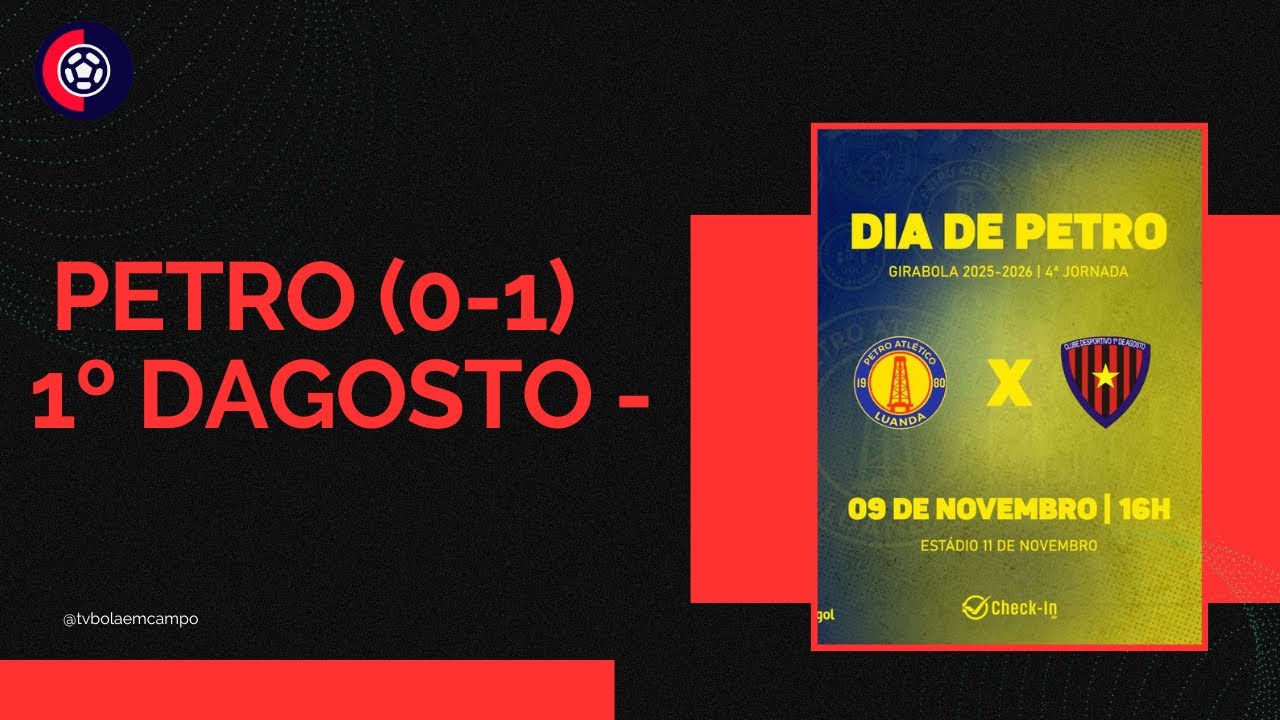 Clássico 90, Petro (0-1) 1 Dagosto - Vê aqui o único golo do clássico do futebol angolano. 