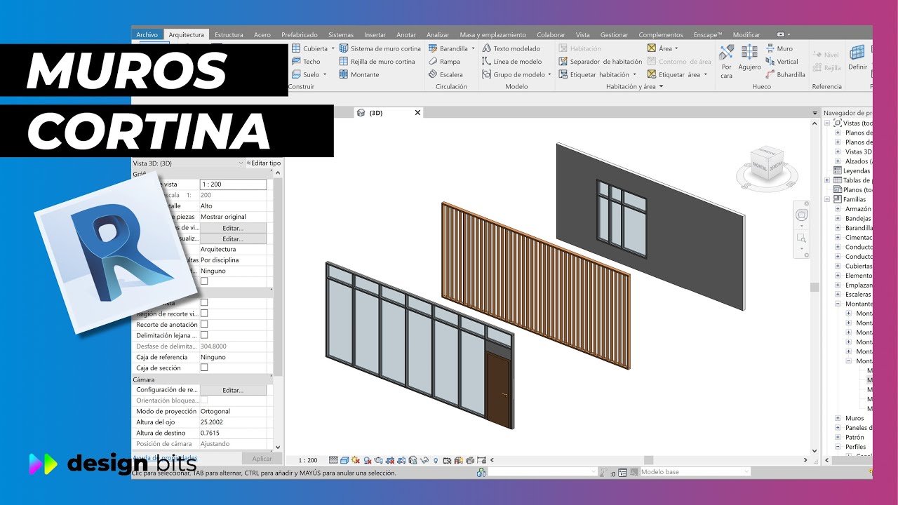 Muros Cortina Revit: Puertas en Muros Cortina, Usar Como Ventanas y Celosías.