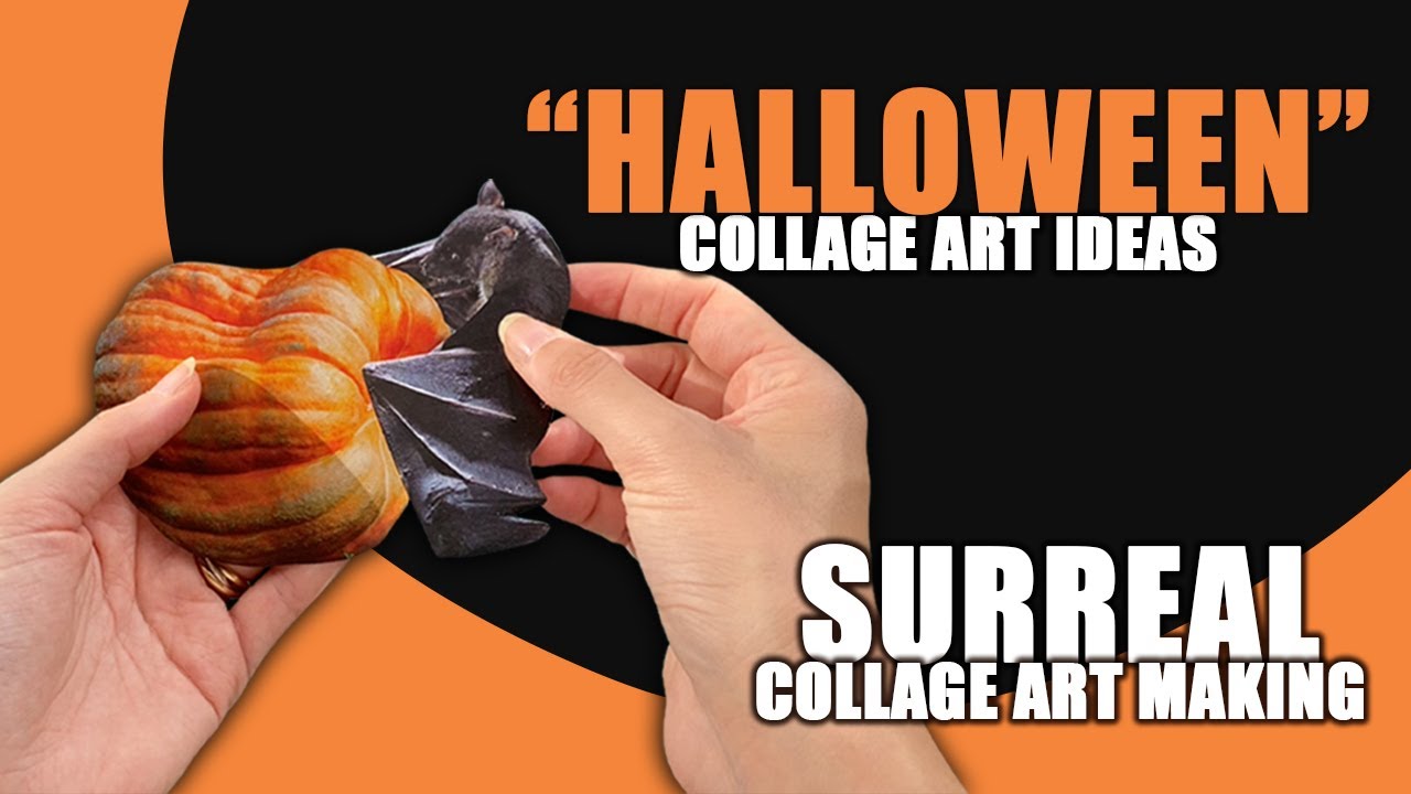 Halloween Collage Art Ideas | Surreal Collage Art Making | Easy Paper Collage Art
