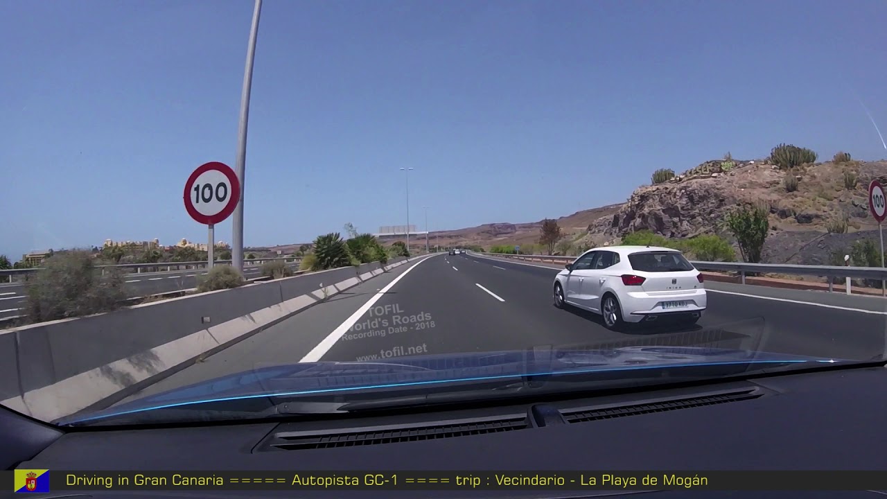 779 Conduciendo en Gran Canaria Autopista GC-1 Vecindario - La Playa de Mogán