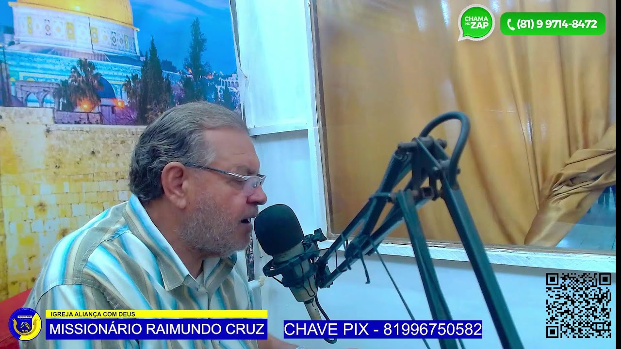 Transmissão ao vivo do Missionário Raimundo Cruz