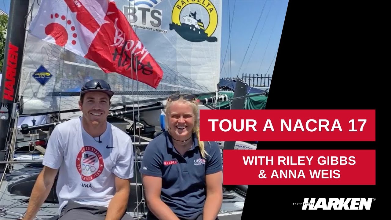 Tour an Olympic Nacra 17: Blockheads Boat Tour with Riley Gibbs and Anna Weis