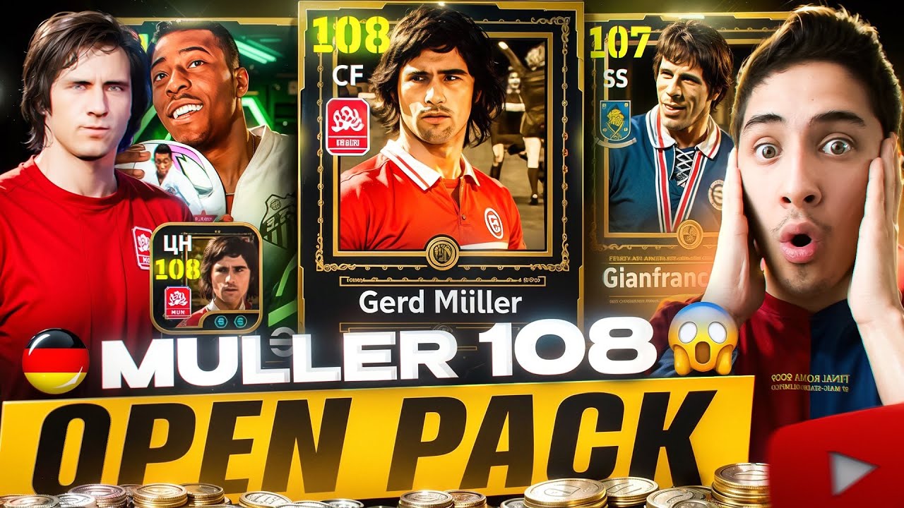 🇩🇪GERD MULLER 108 OPEN PACK😱 UKAM BILAN BIRGA + PELE 109 ZOLA 107 | Efootball 2026 Mobile