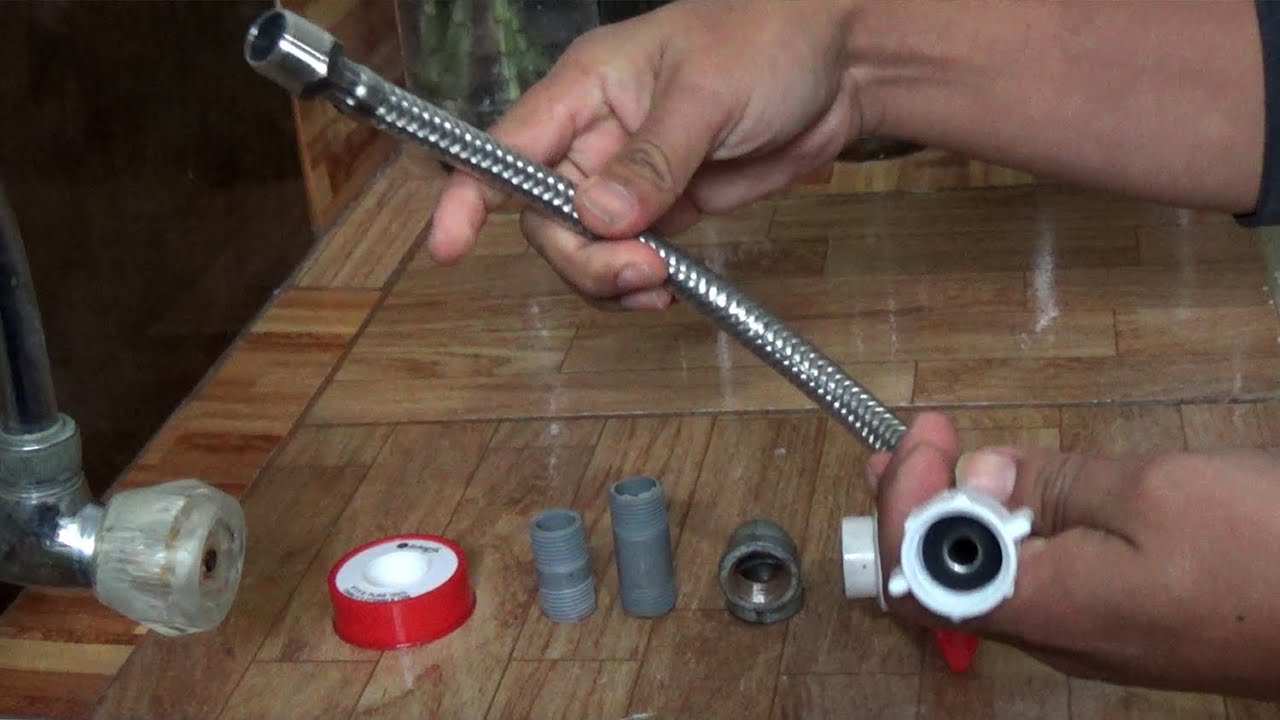 SI TIENES TUBO DE ABASTO HAZ TU PROPIO GRIFO FLEXIBLE