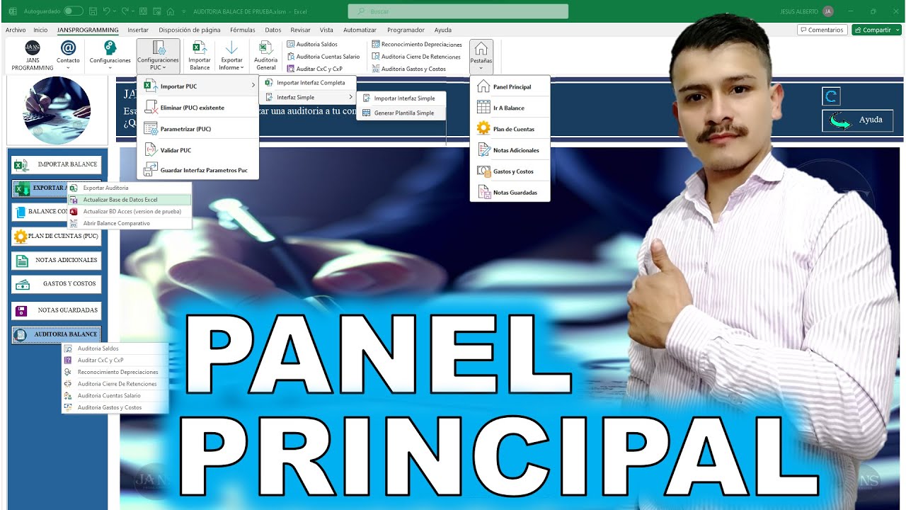 MENU INTERACTIVO-DIMAMICO PROFESIONAL En Excel @JANSCONSULTING