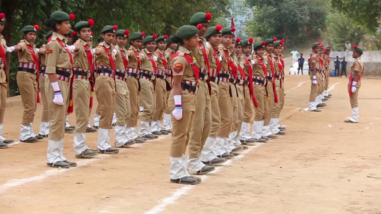 NATIONAL CADET CORPS PASSING OUT PARADE KOTTAYAM GROUP 33(KERALA)BATTALION ST GEORGES HS PARATHODE