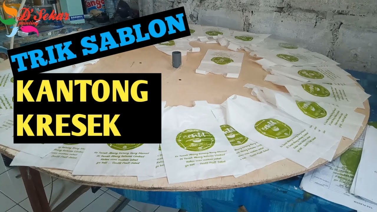 cara sablon kantong plastik