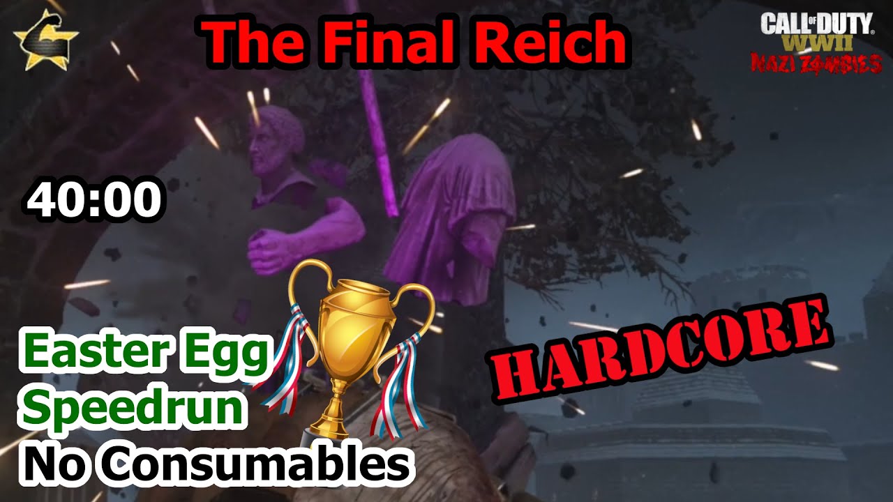 Hardcore The Final Reich Easter Egg Speedrun Solo World Record 40:00 (No Consumables)