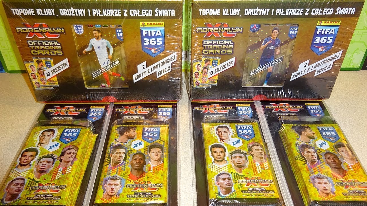 FIFA 365 2018 50 Boosters - Starter Set 2x Gift Box + 4x Blister Pack Panini TCG Cards