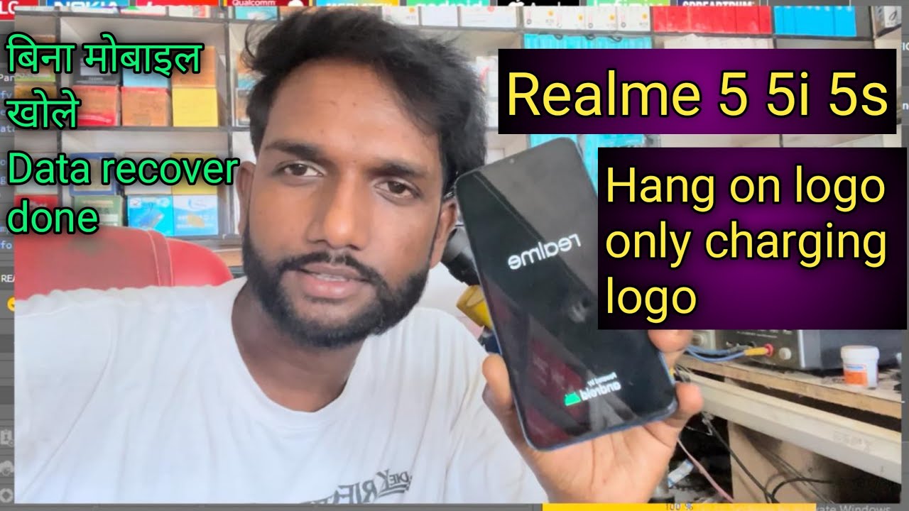 Realme 5 5i 5s only charging logo hang on logo withaout data loss recover . #hangonlogo 