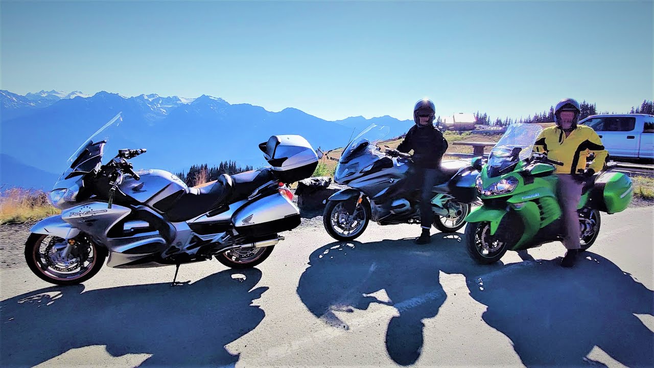 Olympic Mountains Hurricane Ridge Motorcycle ride Edmonds Kingston Ferry Honda ST1300 Pan European