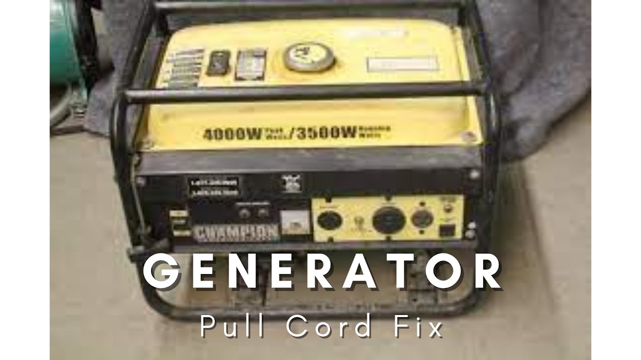 How To - Champion generator pull cord fix made easy