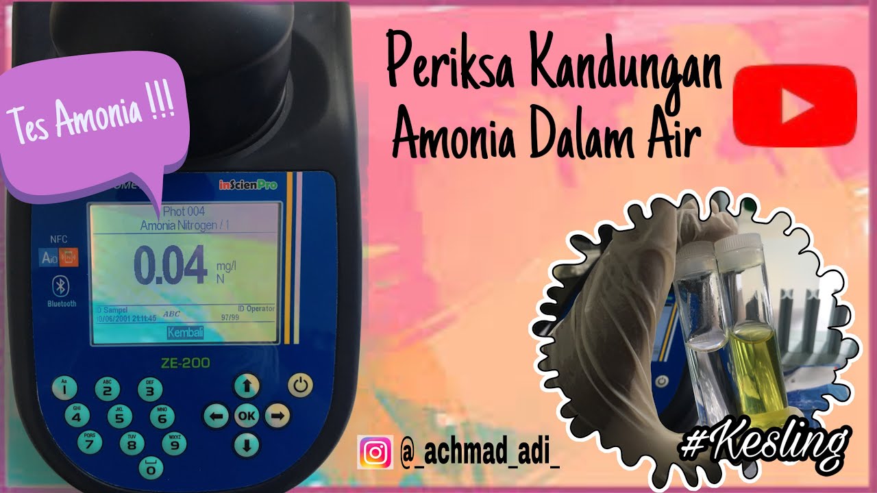 Pemeriksaan Amonia/Ammonia Test pada Photometer (Tutorial) #kesling #sanitarian #sanitariankit