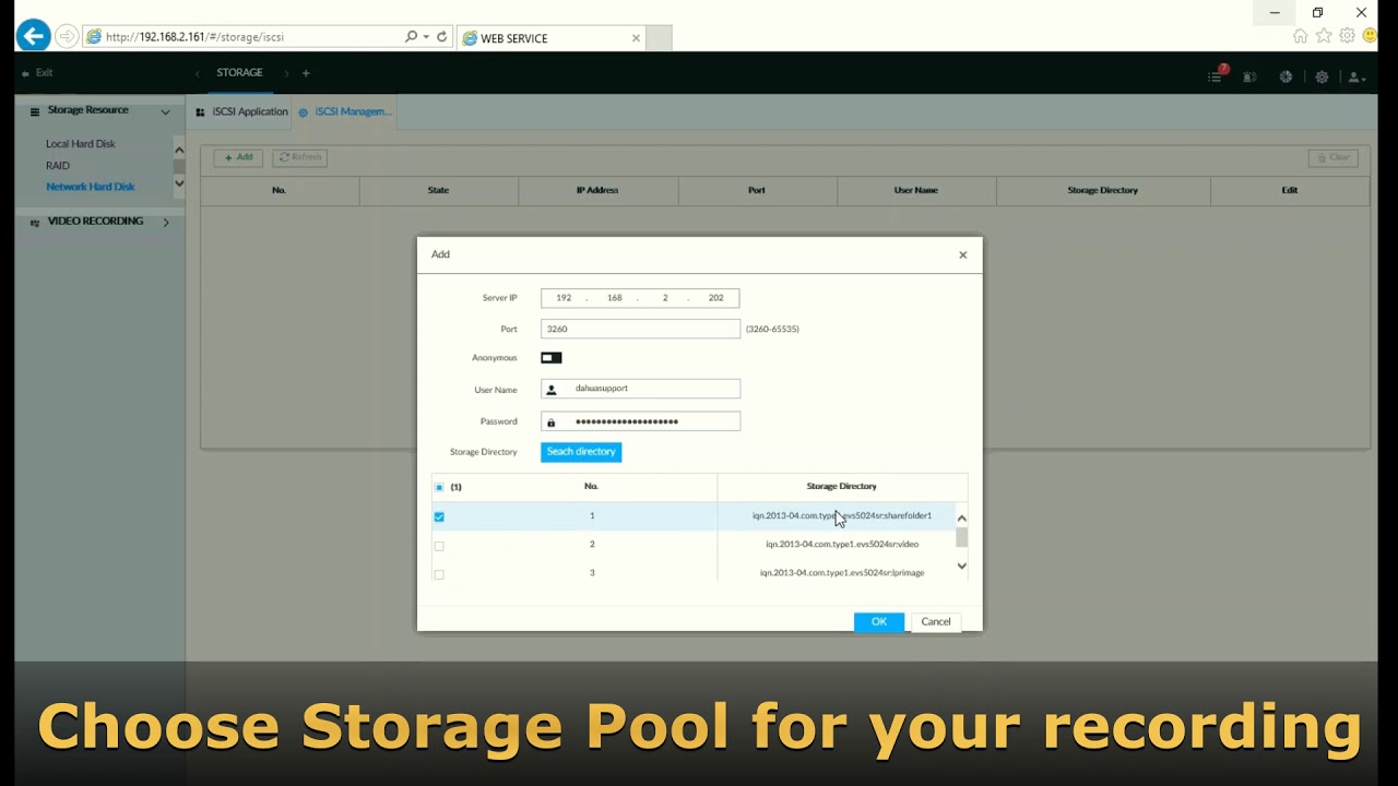 How to add Dahua EVS to IVSS