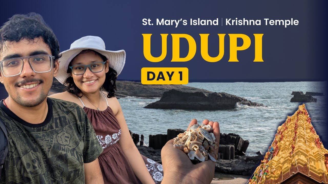 Udupi Day 1 | St  Mary’s Island, Mitra Samaj Food, Krishna Temple Darshan | Karnataka