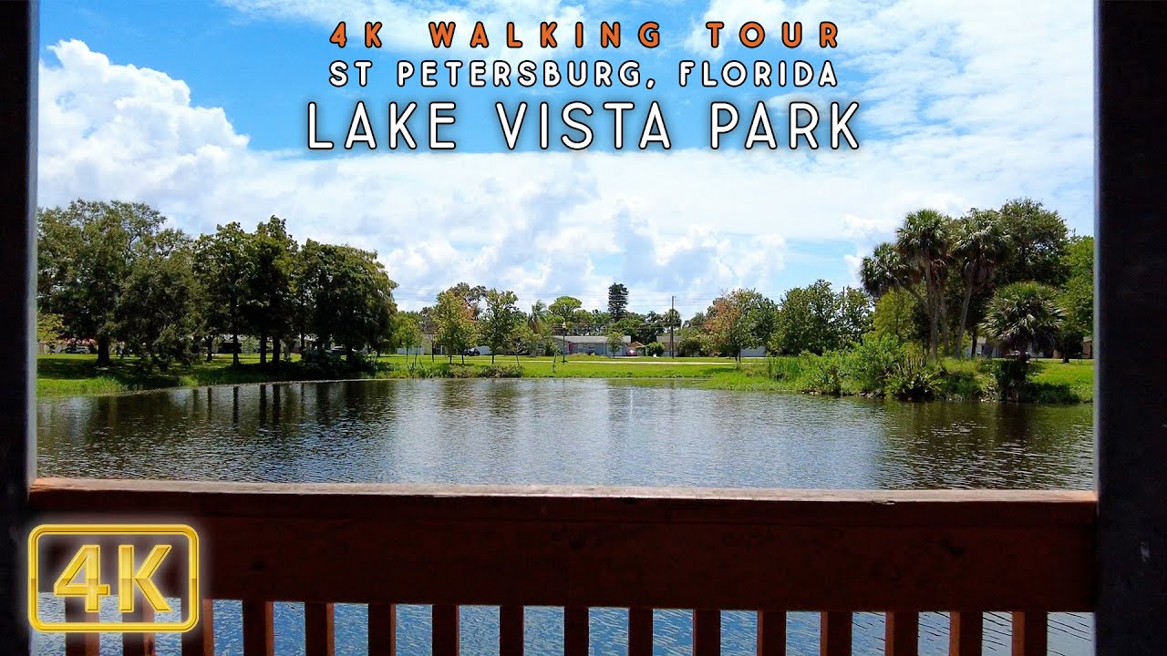 St Petersburg Florida - Lake Vista Park Walking Tour Sept 2021 4K 60fps