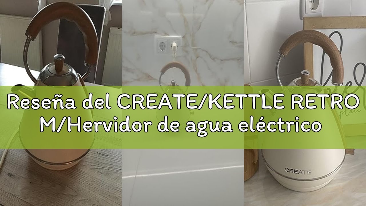 Reseña del CREATE/KETTLE RETRO M/Hervidor de agua eléctrico arena/Ebullición rápida, capacidad 1l, a