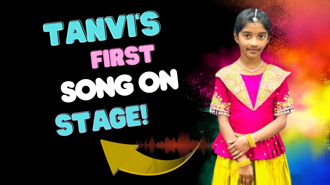 🥇 Tanvi’s First Time Singing on Stage 😍 | Cute Kids Singing Performance