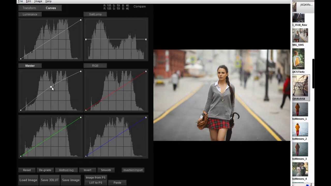 3D LUT Creator - Использование кривых