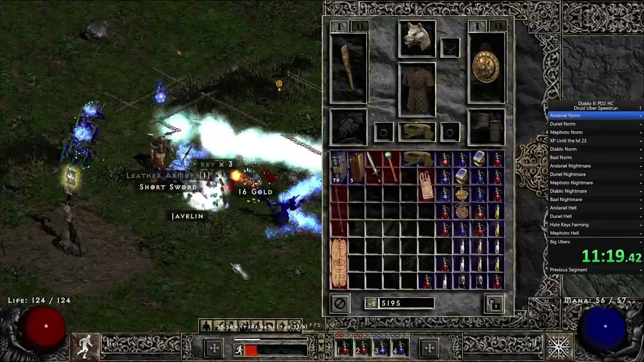 Kirine S11 PD2 HC - Druid Uber Speedrun in 7:13:48