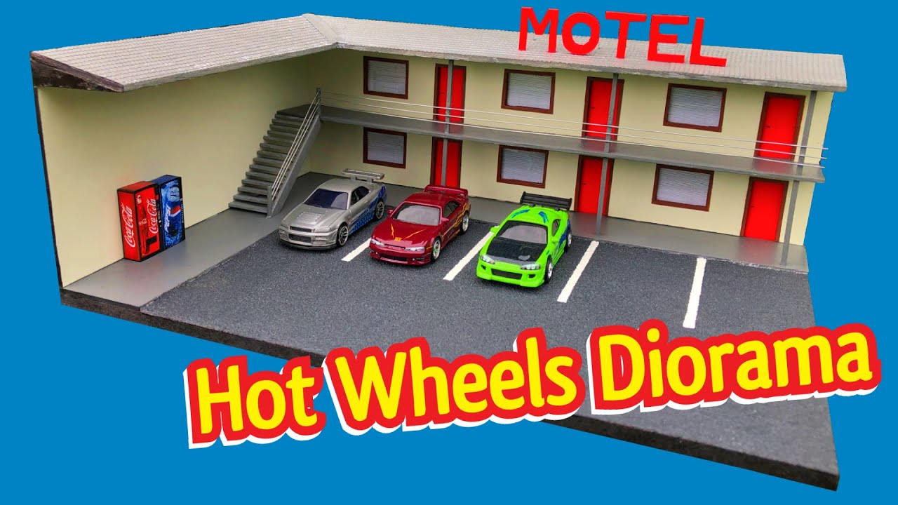 1:64 Scale Hot Wheels Motel Diorama
