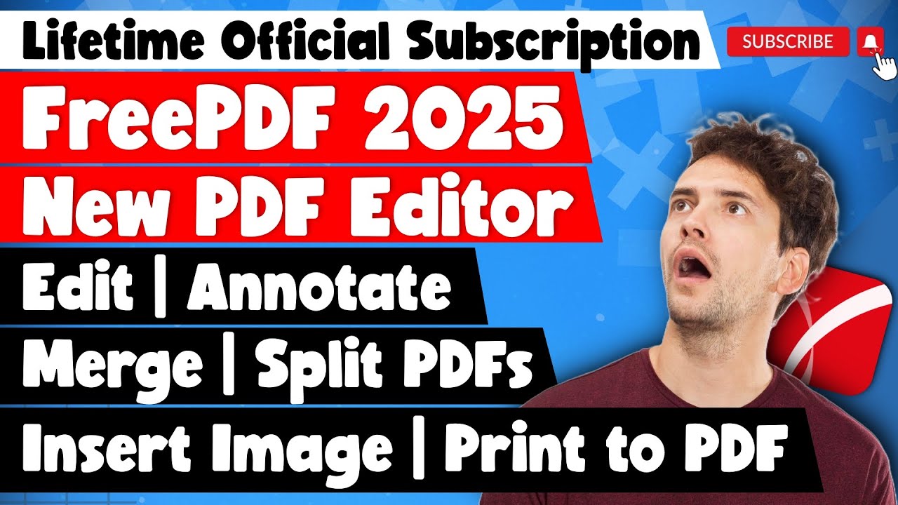 Новый редактор PDF FreePDF 2025 | Бесплатная альтернатива редактору PDF Adobe Acrobat Pro DC | По...