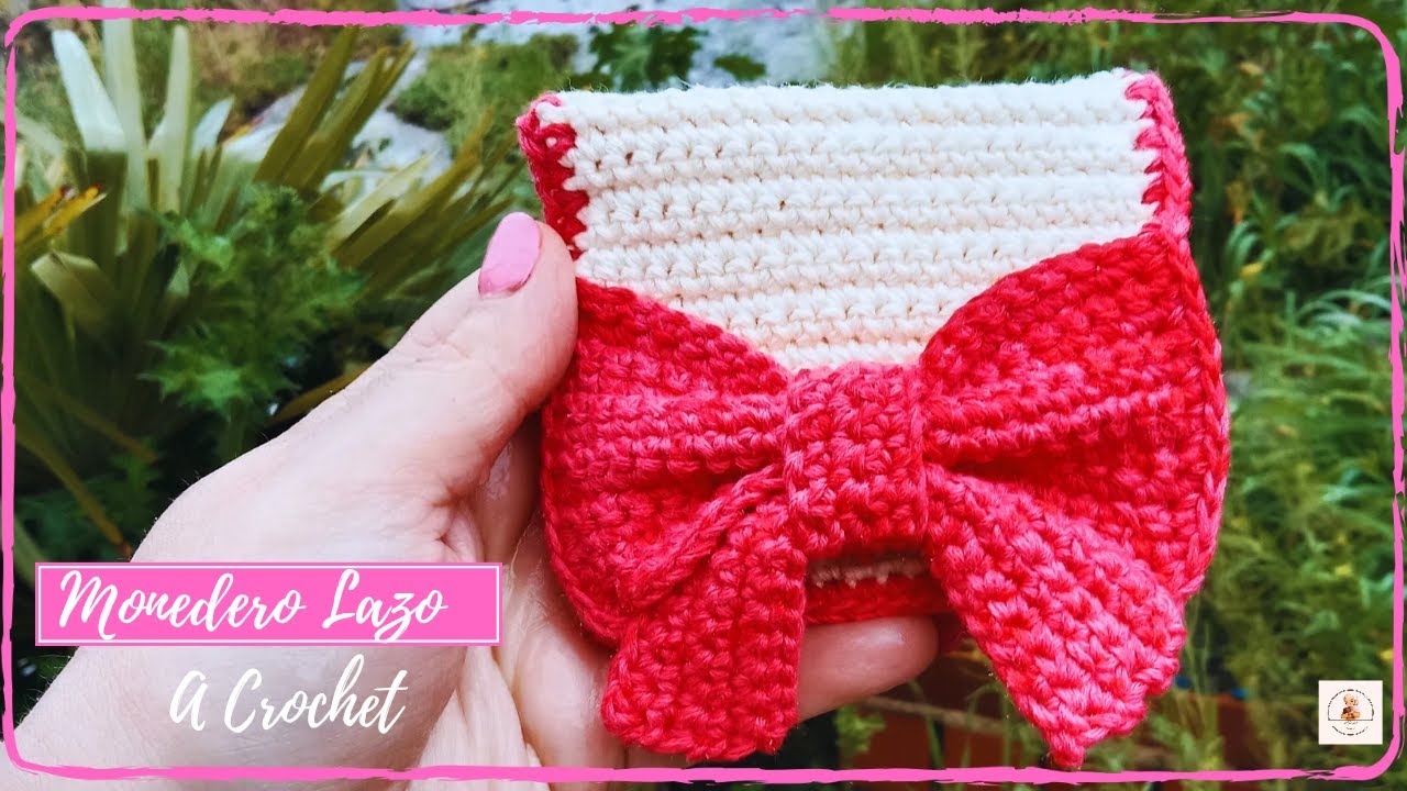 MONEDERO O CARTERA CON LAZO A CROCHET