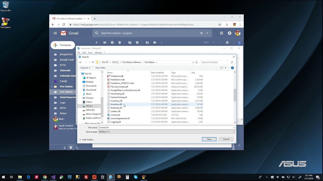 Copy new license file