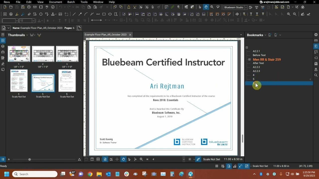 Dynamic Bookmark Structures in Bluebeam Revu