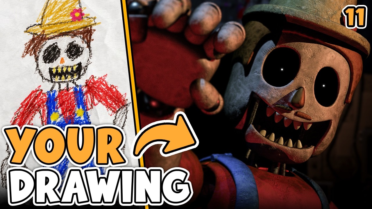 I Turned Your Weirdest FNAF Drawings Into 3D Models