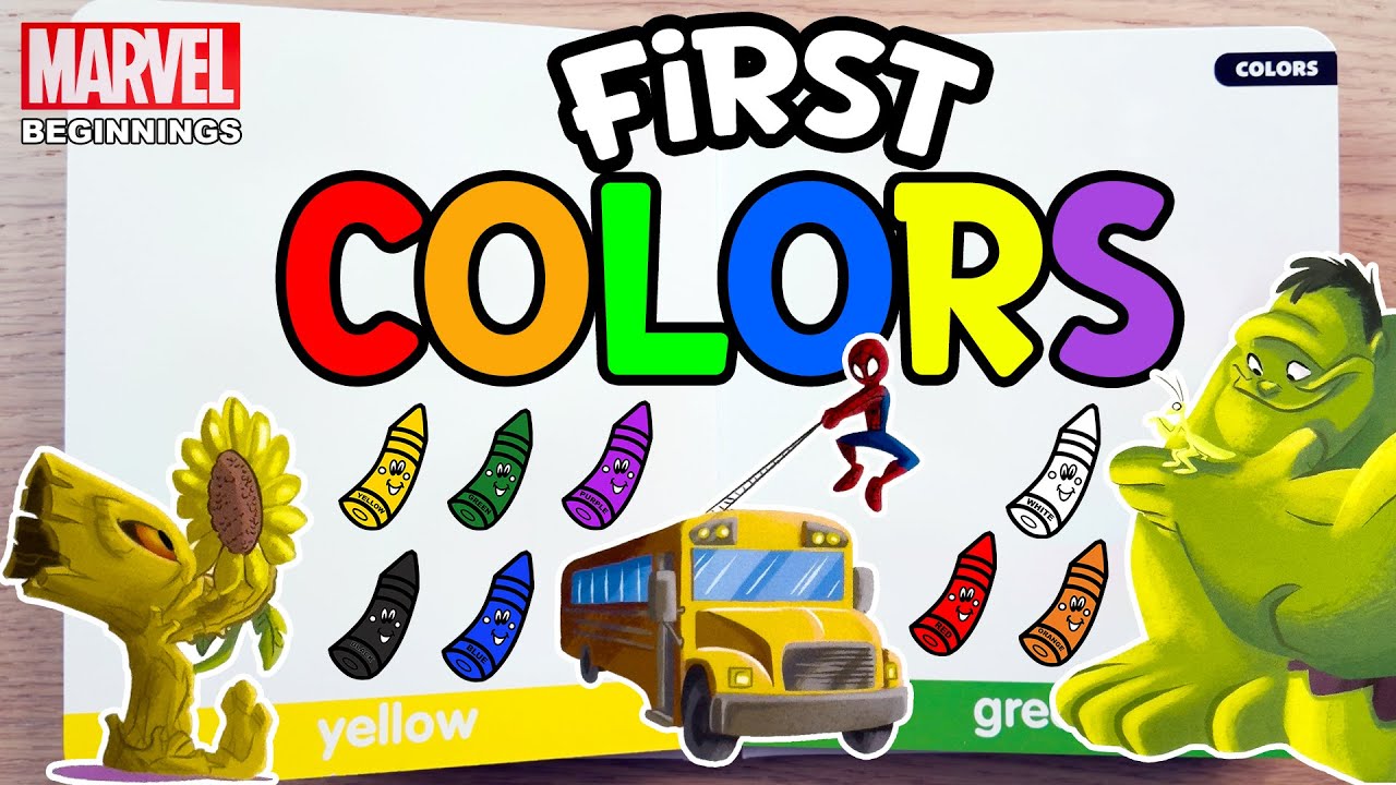 🧸📒 Learn Colors with Marvel Heroes | READ ALOUD Picture Book for Kids | Toddler Learning Video